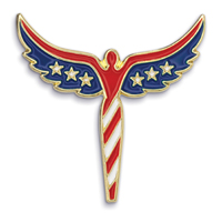 Angel Flag Pin - Die Struck Patriotic Lapel Pins